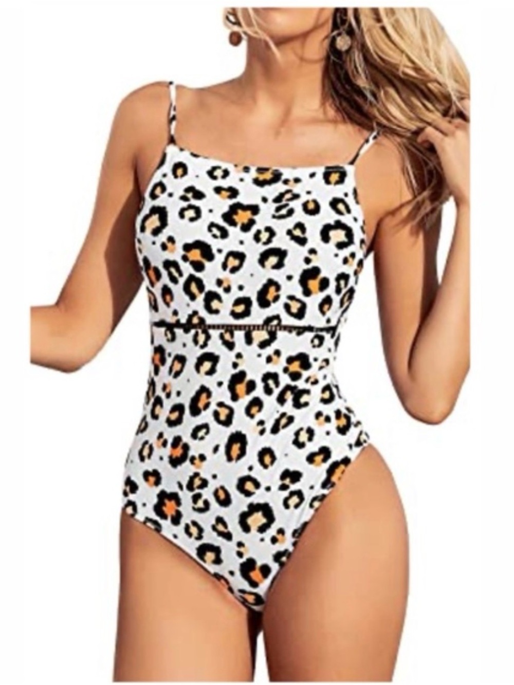 Cupshe White Leopard One-Piece Swimsuit - Picture 2 of 5